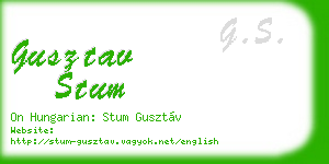 gusztav stum business card